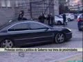 Protesta de Salva o Tren ante a chegada de José Blanco