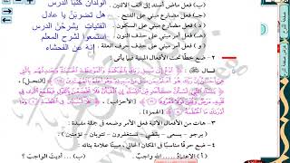 المعرب والمبني من الأفعال ـ حل الأسئلة