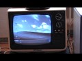 Computer connected to a black & white tv