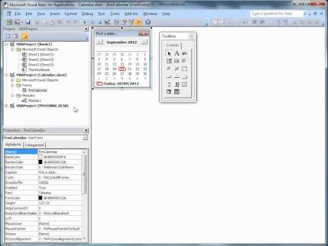 how to create calendar in excel