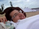 Joshua Lounging at the beach