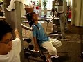 2 strong men working out in the gym