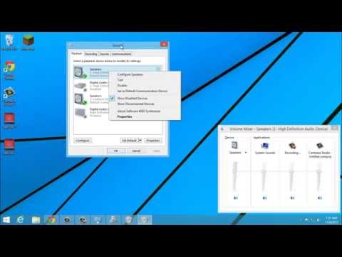 How to Fix audio on windows 8.1 after update.
