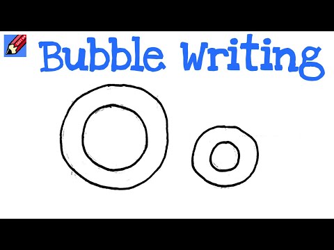 how to draw the letter d'in bubble letters