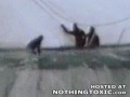 Guy nearly goes over Niagara Falls. How the hell did he get there?

Apparently he was WAY in debt with the casinos and he was attempting to off himself, but he got his foot stuck in the rocks. - On the edge of death, literally. Niagara Falls