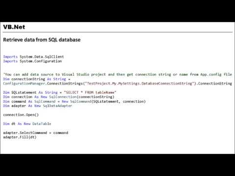 how to fill datatable in vb.net