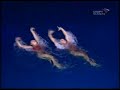 Tango in water by 2 professional female Synchronize Swimmers