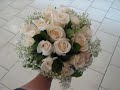 White Roses Wedding Bouquet DIY Demo