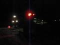 InterCity 77 going past Suhonen level crossing at night