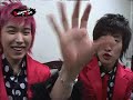 Well at around 2.02 the PD asked him what he wants to know about his future and he said love and fortune so the PD's like 'oh so you're really concern about money?' and he replied 'no i don't earn much money its kangin and eeteuk who earns alot.' - or somethingThen he said that the girl of his dreams must be shorter than him and eunhyuk came out saying that she must be around 150cm to be shorter than him. Sungmin then retorted by asking if eunhyuk is taller than him and eunhyuk said yeah his is by 3-4cm. After that he said that the girl must be kind, smart and whatnot and eunhyuk came out again saying 'These kind of girls wouldn't fall for Sungmin-sshi.' So sungmin said 'keng yi po mukgoh' which translates to 'go eat ants!' Then the PD said 'i'm that kind of girl you like' and Sungmin was shocked by that so he went like 'oh her eyes must be big' and the PD purposely enlarge her eyes i guess, then lol lol eunhyuk went 'but you don't like guys right.'Rough translation so some parts might be wrong but you sorta get the gist of what's going on.