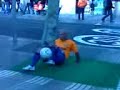 Numeri calcio in strada a Barcellona