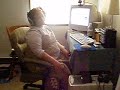 i grabbed the camera when audrey started making up words to the song.  after i surprised her with the camera, she just kept singing, and it got funnier!  enjoy!