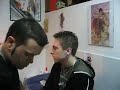 Sam being pierced