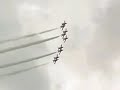 Aerobatic Red Arrows flying Hawk planes LIMA 2007