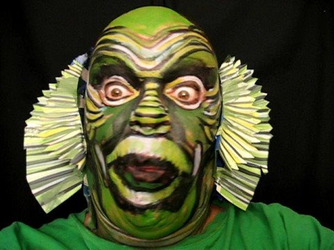 funny face painting, gace painting, weird clown face painting