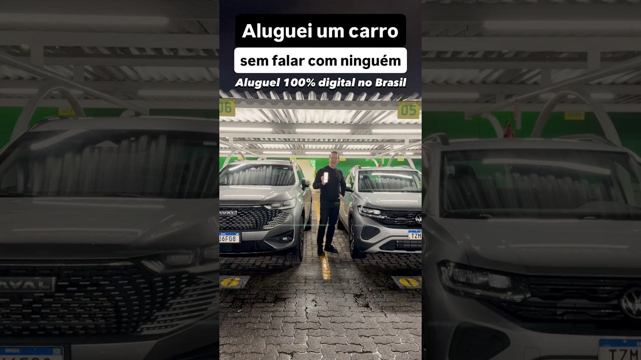 Aluguei um carro sem falar com ninguém. Aluguel 100% digital no Brasil.