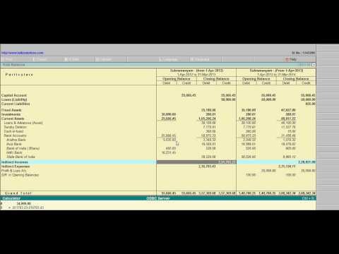 how to adjust opening balance in tally