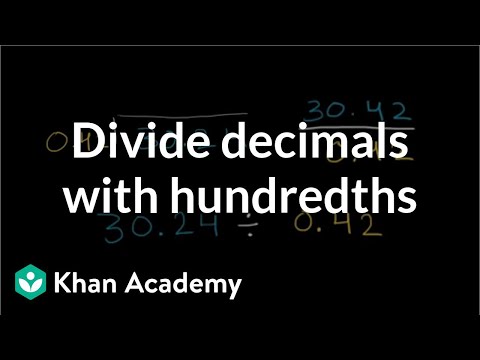 Dividing decimals with hundredths