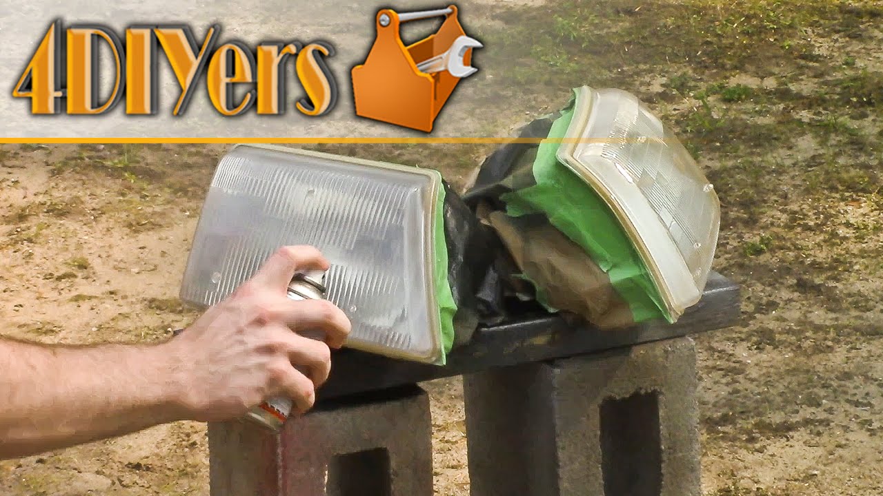 4DIYers Time Lapse Restoring Headlights Using Clear Coat