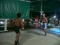 Tiger Muay Thai Guest David Z works pads with trainer Don