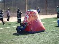 Paintball kid getting bunkered overshooting