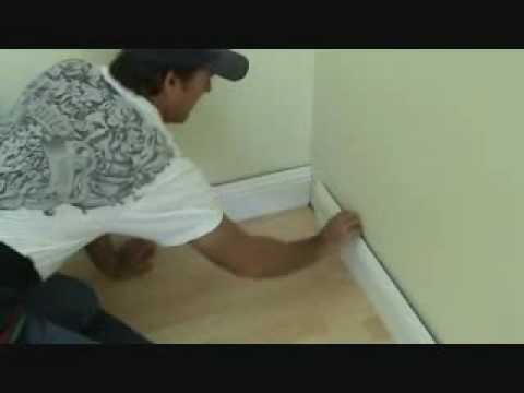 how to fit mdf skirting into a bay