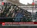 Fotógrafo herido en manifestaciones