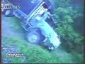 Semi truck Falls off cliff Bad accident