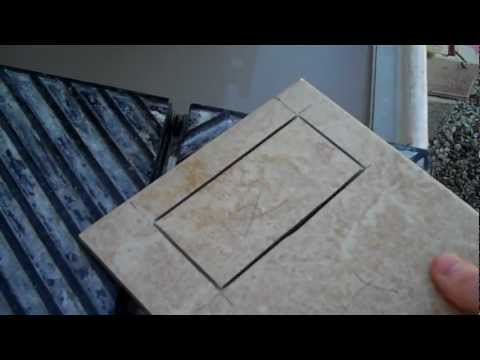 how to cut tile around floor vent