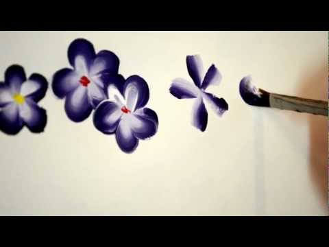 flower painting - This is the video to accompany my easy 5 petal flower tutorial on my blog. View my blog to follow my step by step flower painting tutorials. www.flowerpatchf...