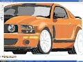 How to Draw a Car (Ford Mustang) in MS Paint by SpLeNDouR