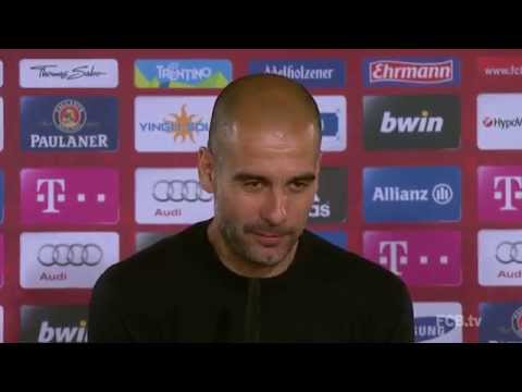 German Championship: Pep talking to the press