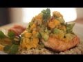 Broiled Salmon Recipe w/ Papaya & Avocado Salsa (How to Make It) || KIN EATS