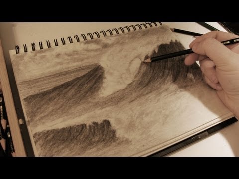 how to draw waves step by step
