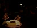Zoe blew mame candle...