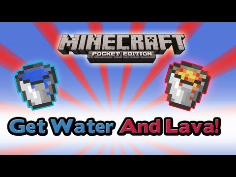 how to collect lava in minecraft pe