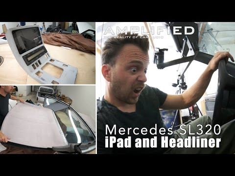 Mercedes SL320 iPad Install and Suede Wrapped Headliner