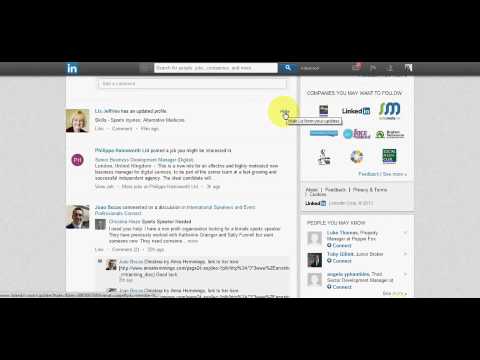 how to hide updates on linkedin