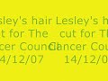 lesleys hair cut for the cancer council 