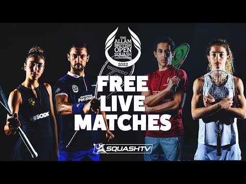 LIVE SQUASH: Allam British Open 2022 - Rd 3 - Free Matches