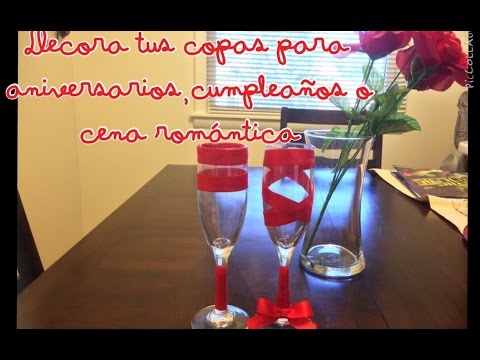 decora tus copas muy facil para aniversarios o cualquier ocasion