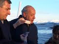Lavagna y Morales dejan la bandera tejida en Ushuaia