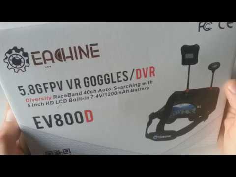 Eachine EV800D 5.8G 40CH Diversity FPV Goggles DVR Build in Battery from Banggood
