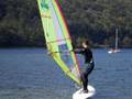 Alex haciendo Windsurf en Laffrey