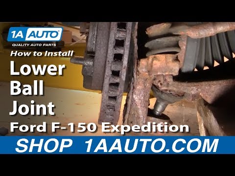 PART 1 How To Install Replace Lower Ball Joint 97-03 Ford F-150 Expedition 1AAuto.com