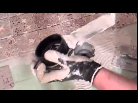 how to tile a shower drain
