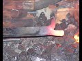The making of a double curl on te anvil