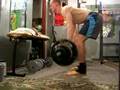 Wiosłowanie sztangą w opadzie tułowia 3powt. 73kg
