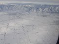 Flying over Utah Lake in Winter