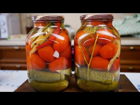 Самые вкусные в мире МАРИНОВАННЫЕ помидоры и огурцы на зиму, цыганка готовит.